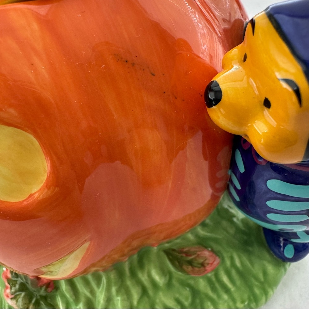 Vintage 1998 Disney Store Halloween Cookie Jar Pooh Piglet Eeyore in Costumes - Picture 9 of 11